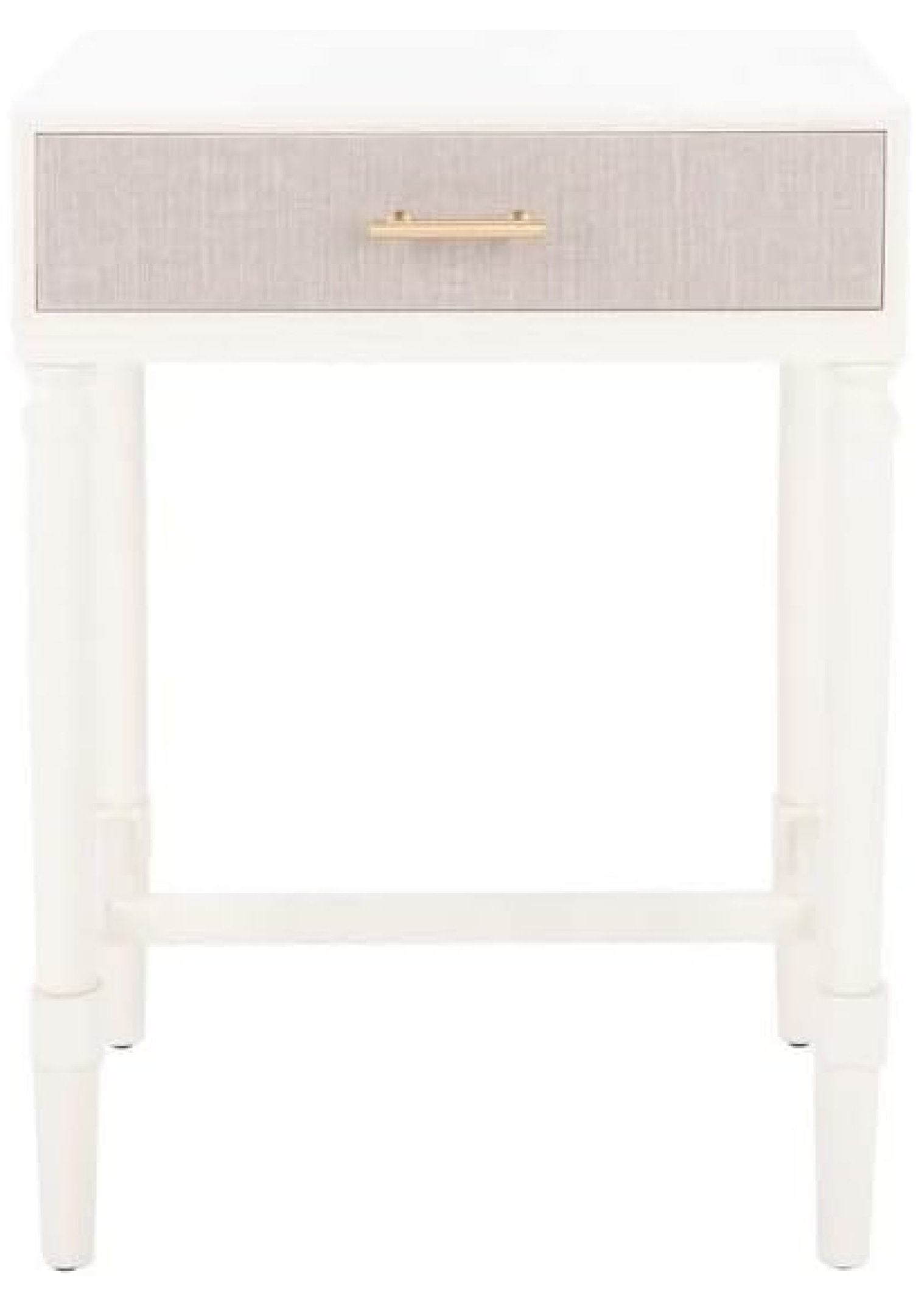Estella White Wood 1-Drawer Accent Table with Storage