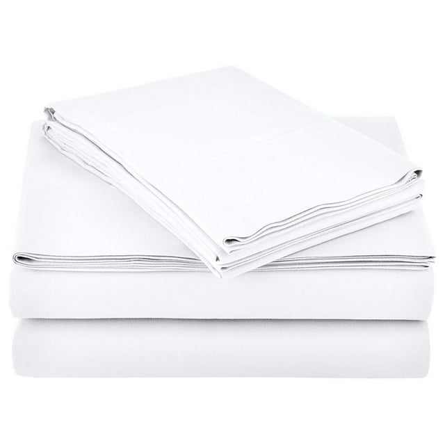 Superwum Microfiber RV Sheet Sets, 72x75 Short King, White Solid, Bed