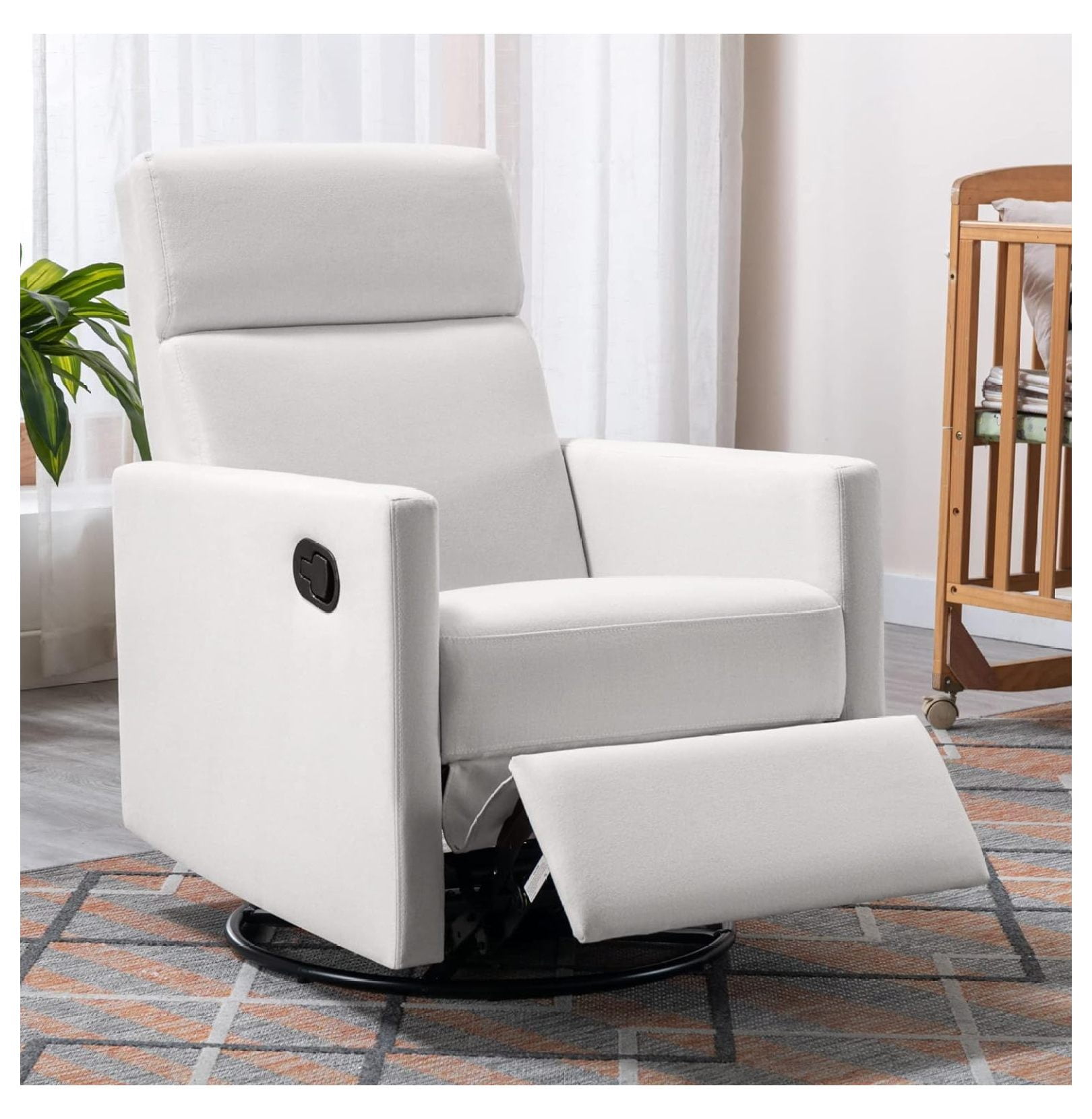 Superwum Modern Swivel Glider Rocker Recliner, Manual Recliner Gliders