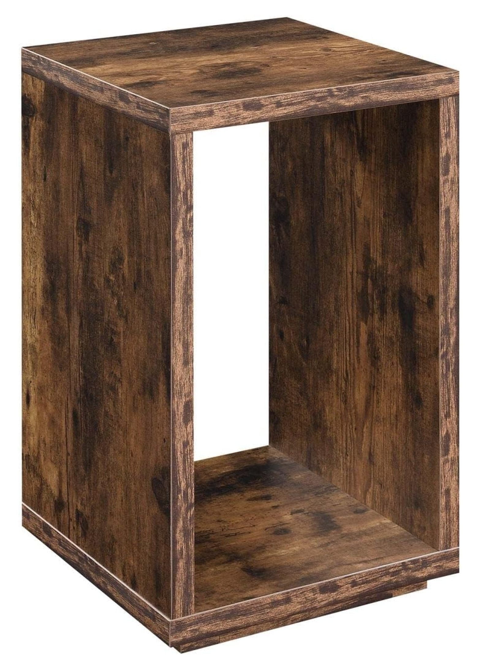 Northfield 24" Barnwood Rectangular Wood End Table with Shelf