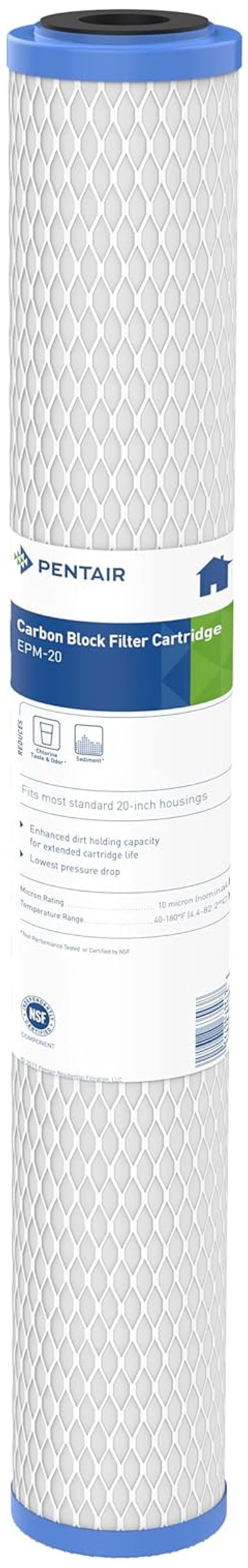 Superwum Pentair EPM20 Carbon Water Filter, 20Inch, Whole House