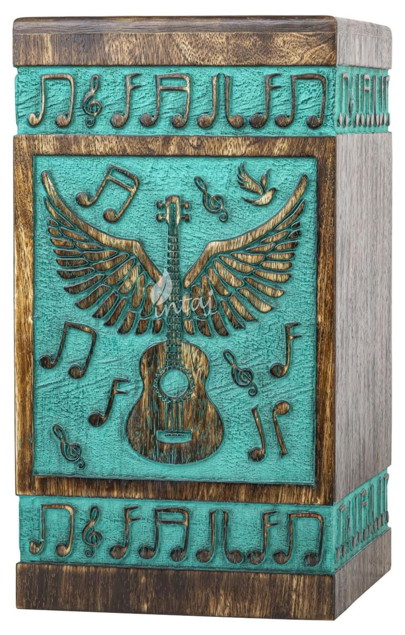 Superwum Rosewood Urn for Ashes Guitar Wooden Urn for Human Ashes