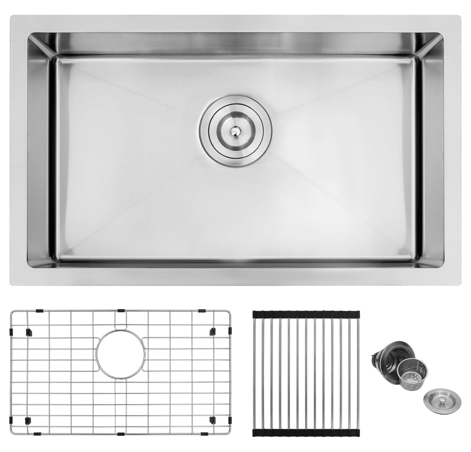 Superwum Stainless Steel Kitchen Sinks for RV,25 X 15 inch Undermount