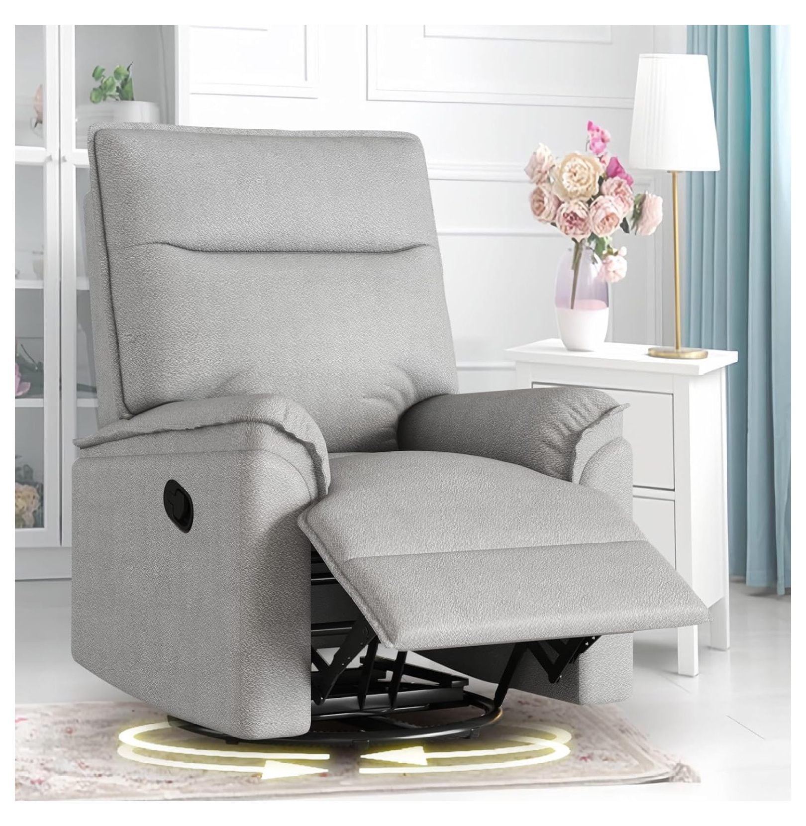 Superwum Swivel Rocker Recliner, Manual Swivel Glider Recliner for