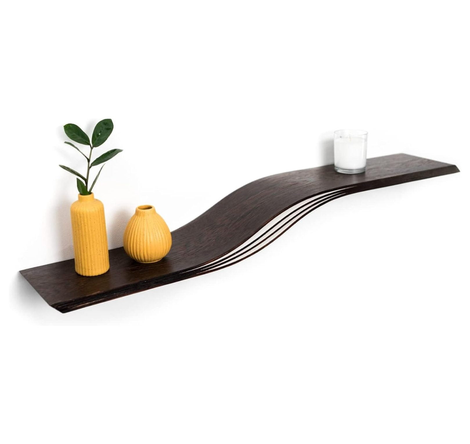 Superwum Wooden Floating Wall Mount Shelf, 36 inch Wide, Unique Design ...
