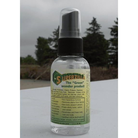 Superzilla - Powerful All-Purpose Cleaner and Lubricator – “The Green Wonder Product” – 1.9oz Spray Bottle