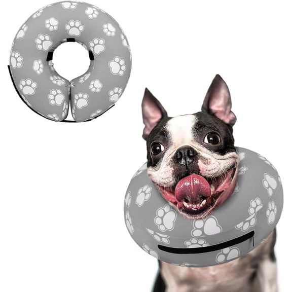 Supet Inflatable Dog Cone Collar Alternative After Surgery, Doggie Neck Donut Collar Recovery, Soft Dog Cone for Small Medium Large Dogs
