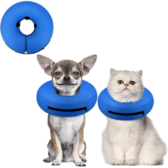 Supet Inflatable Dog Cone Collar Alternative After Surgery, Doggie Neck Donut Collar Recovery, Soft Dog Cone for Small Medium Large Dogs