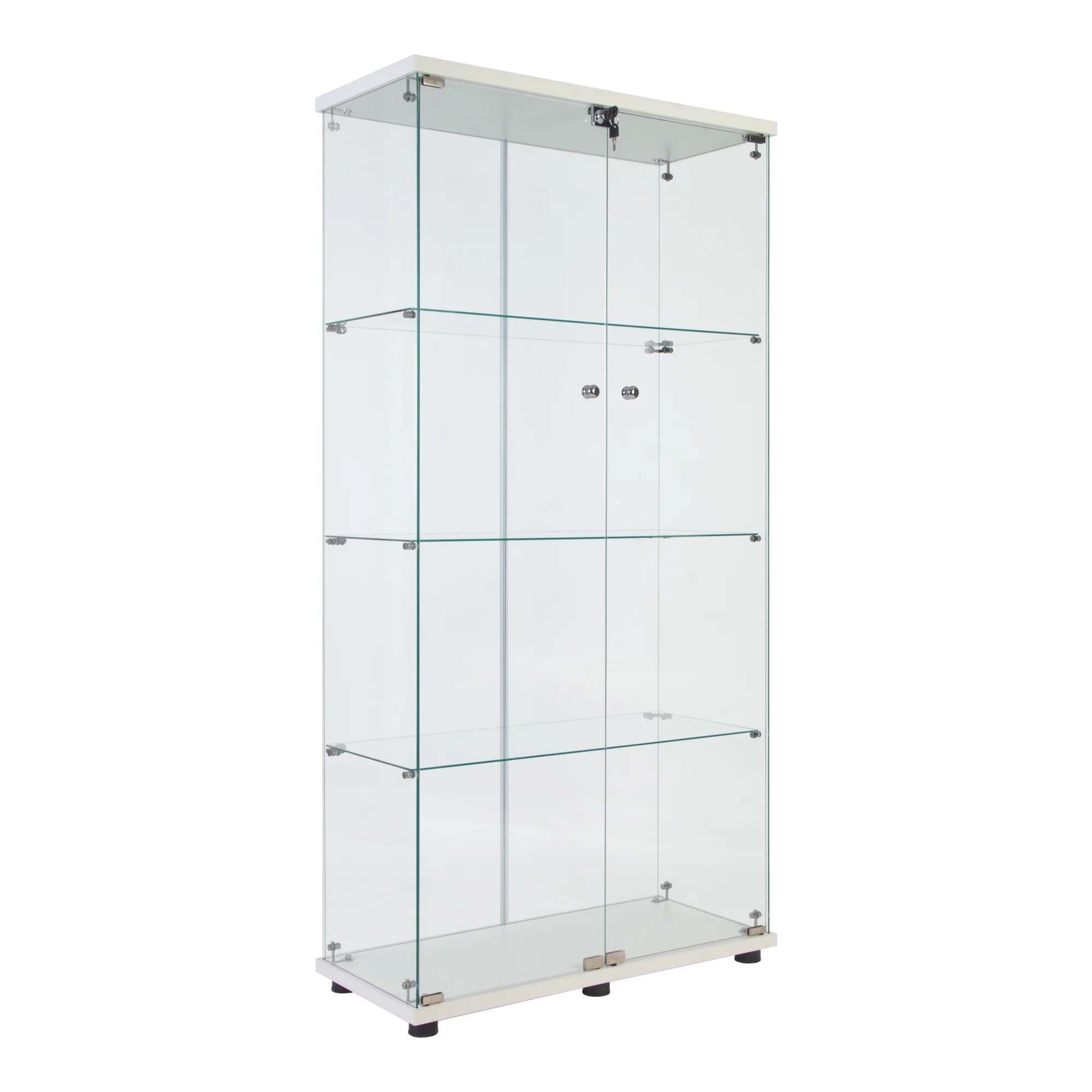 Supfirm Two Door Glass Glass Display with 4 Shelves