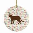 thumbnail image 1 of Suphalak Cat Christmas Ceramic Ornament 2.8 in x 2.8 in, 1 of 3