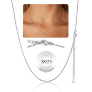 925 Sterling Silver Women Necklace Box Chain for Women 1mm 18"22"26"30" Slim Chain Jewelry Gift