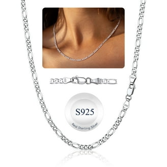 Solid Sterling Silver Flat Omega Chain Bracelet,