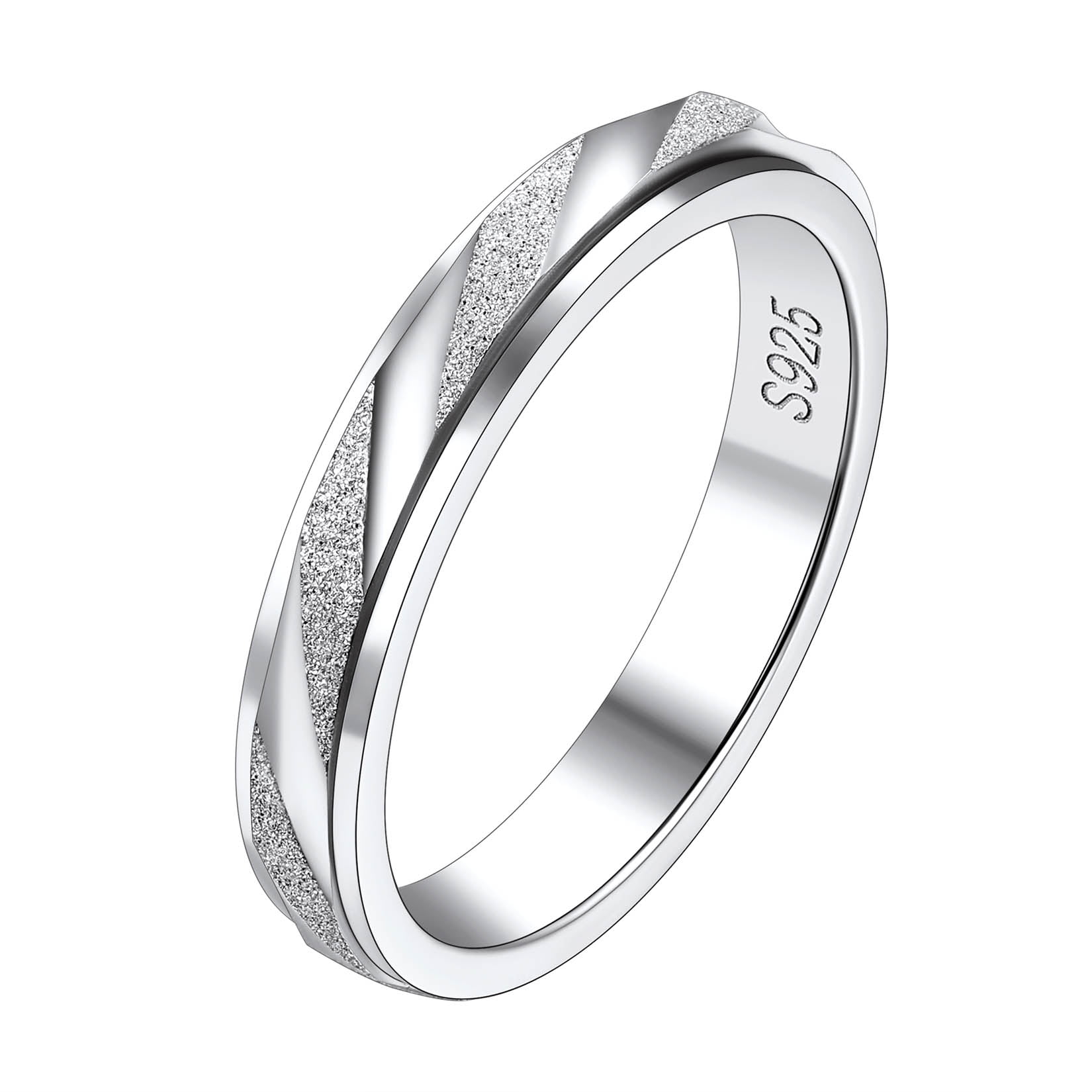 ◎D moment ◎ (925 silver) Velora layered two-line silver br Suplight 925 Sterling Silver Band Rings 3.5mm Slanted