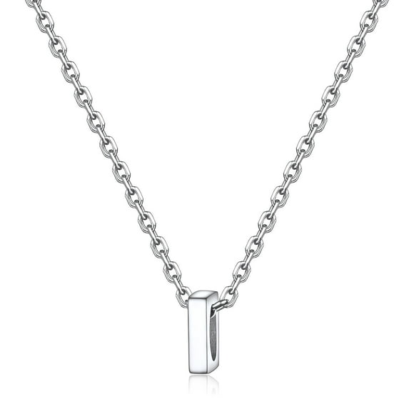Suplight 925 Sterling Silver Dainty Initial A-Z Alphabet Letter Pendant Necklace for Women