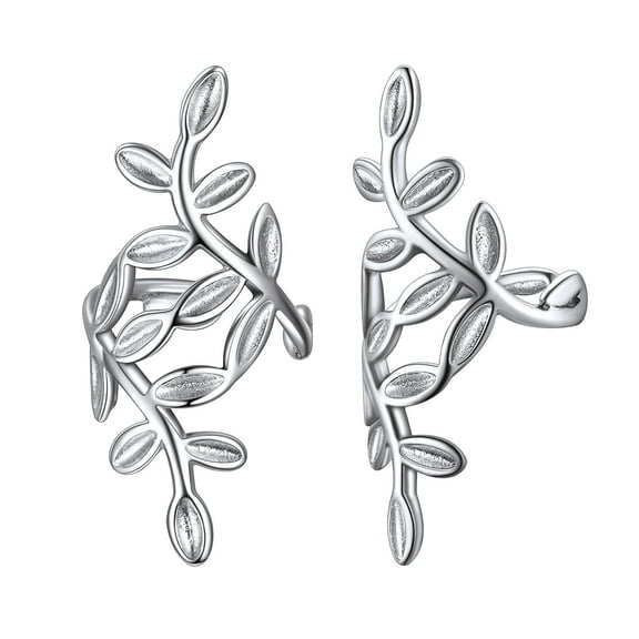 Suplight 925 Sterling Silver Ear Cuff Non Piercing Helix Cartilage Clip on Wrap Earrings for Women Gifts