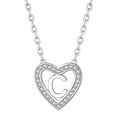 thumbnail image 1 of Suplight 925 Sterling Silver Heart Initial Pendant Necklace CZ Letter Necklace for Women Jewelry Gift, 1 of 9