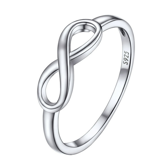 Suplight 925 Sterling Silver Infinity Knot Rings, Engagement Wedding Infinity Band Rings for Women