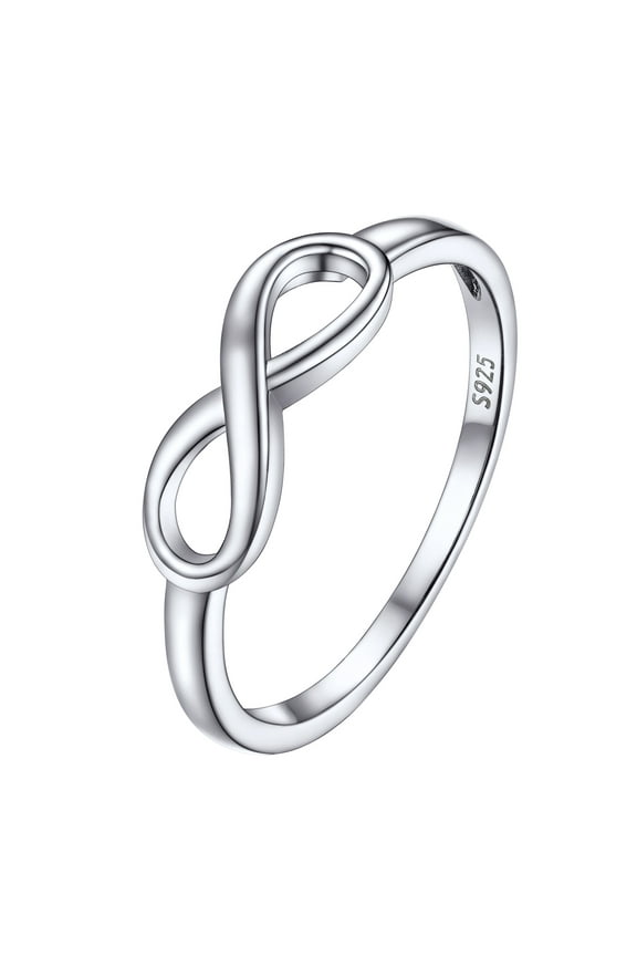 925 Sterling Silver Infinity Knot Rings, Engagement Wedding Infinity Band Rings for Women