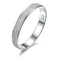 thumbnail image 1 of Suplight 925 Sterling Silver Rings, 3mm Simple Plain Stardust Band Rings for Women Men, 1 of 10