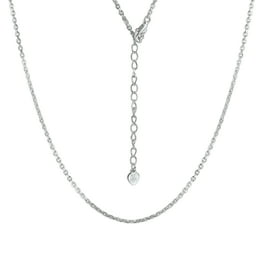 Sterling Silver Heavy Cable Chain Necklace 13 inch Adjustable - Made in the USA Sterling Silver Heavy Cable Chain Necklace 13 inch Adjustable - Made in the USA