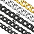 thumbnail image 1 of Suplight Black Chain Necklace, Punk Rock Jewelry, 18 Inches Necklace Chain, Adjustable Solid Thin Cuban Link Chain for Men, 1 of 7
