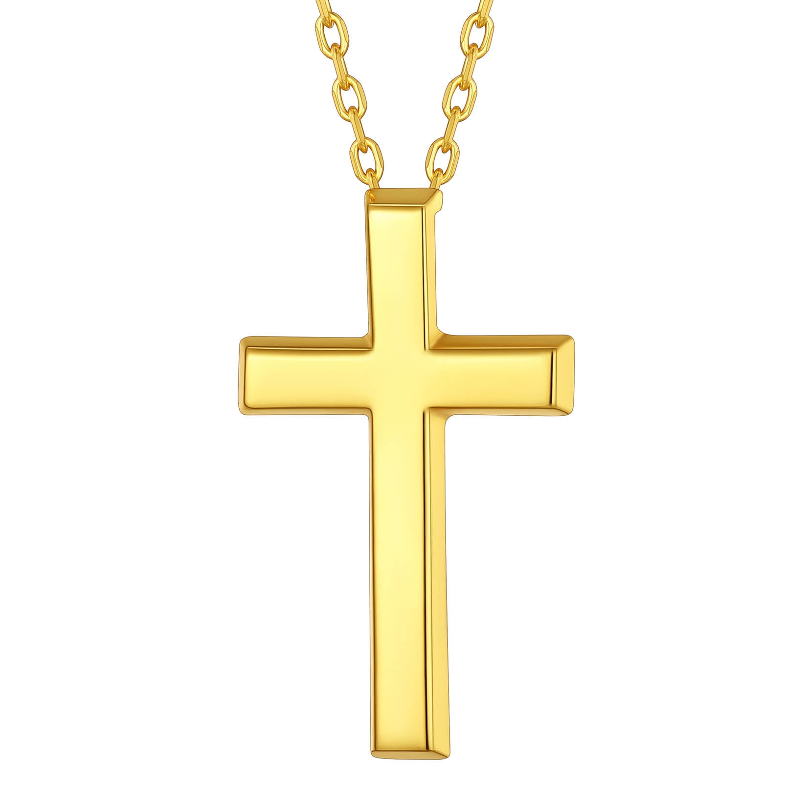 Suplight Cross Necklaces for Women, Gold Plated Sterling Silver Faith ...