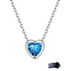 Pattern: 01.Pendant-Heart, Birthstone: December - Tanzanite, Zircon, Turquoise
