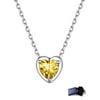 Pattern: 01.Pendant-Heart, Birthstone: November - Topaz, Citrine