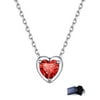 Pattern: 01.Pendant-Heart, Birthstone: July - Ruby