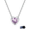 Pattern: 01.Pendant-Heart, Birthstone: June - Pearl, Alexandrite