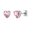 Pattern: 02.Earrings-Heart, Birthstone: October - Tourmaline, Opal