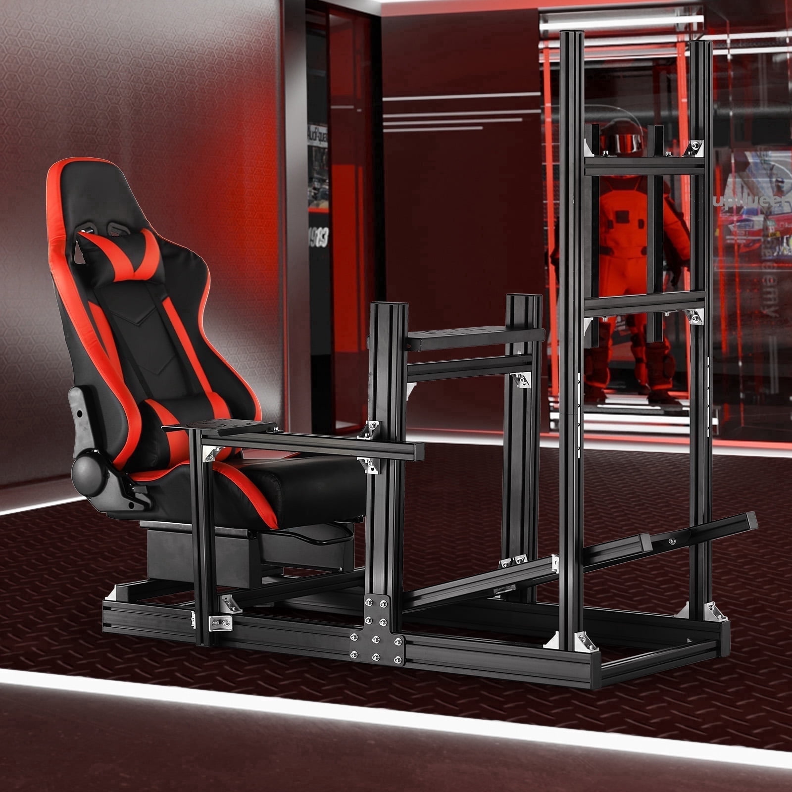Supllueer 4080 Aluminum Racing Simulator Cockpit With Monitor Mount ...