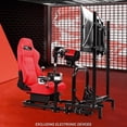 thumbnail image 1 of Supllueer Adjustable Racing Cockpit with Red Suede Seat and Monitor Stand Fit for Logitech G29 G920 G923 for Thrustmaster, for Fanatec Gaming Race Cockpit Without Steering Wheel Pedal Shifter, 1 of 23