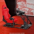 thumbnail image 1 of Supllueer Adjustable Racing Cockpit with Red Suede Seat Fit for Logitech G29 G920 G923  Thrustmaster Fanatec   Without Steering Wheel Pedal Shifter, 1 of 21