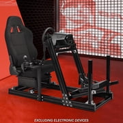 Supllueer 4080 Aluminum Gaming Racing Simulator Cockpit With Black Seat Fits Logitech G920 Thrustmaster F1 Pro Fanatec.Excluding electronic devices