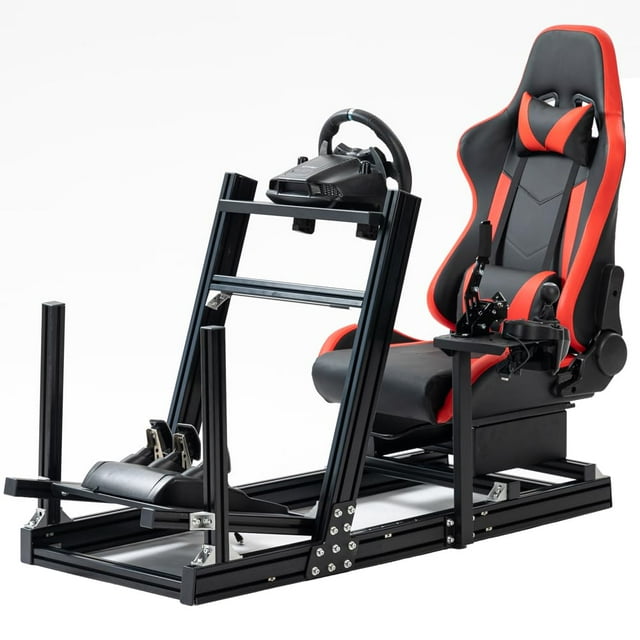 Supllueer F1 Racing Simulator Cockpit with Gaming Seat Fit Logitech ...