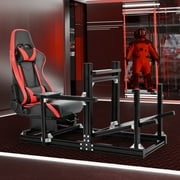 Supllueer F1 Racing Simulator Stand More Stable with Ergonomic Seat Fits Logitech Thrustmaster Fanatec G29 G920 G923 T80 T300 Adjustable Wheel Stand No Wheel Pedals Shifter