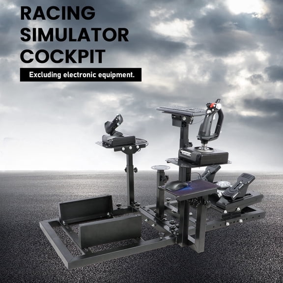 Supllueer Flight Racing Simulator Cockpit Wheel Stand Adjustable For Thrustmaster Hotas Warthog T300 Logitech G920 G923 Fanatec.Excluding electronic devices