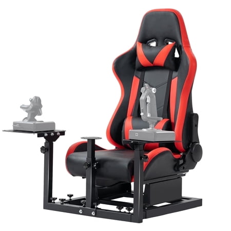 Supllueer Flight Simulator racing Cockpit Gaming Wheel Stand Stable With Adjustable Red Seat Fit Logitech Thrustmaster Hotas Warthog.Excluding electronic devices