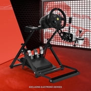 Supllueer Foldable Racing Wheel Stand Simulator Cockpit With Seat Slot Water Cup Holder Fit Logitech G920 Thrustmaster Moza.Excluding electronic devices etc