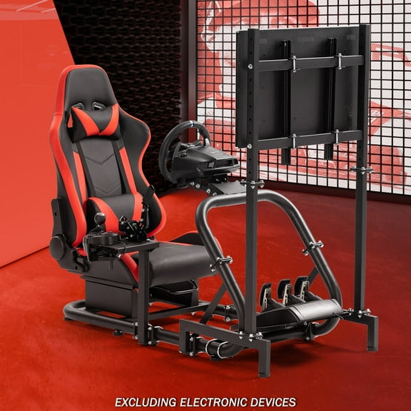 Supllueer G29 Racing Simulator Cockpit with Dual Reinforcement Arms Fit Logitech Thrustmaster T300RS
