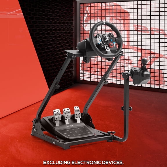 Supllueer Racing Wheel Stand Simulator Cockpit with Adjustable Shifter Mount Fit Logitech G920 G923 G29 Thrustmaster.Excluding electronic devices
