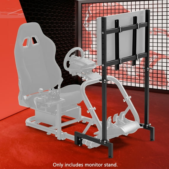Supllueer Racing Gaming Sim Display Bracket Monitor Stand Fit for Large Round Tube Racing Cockpit