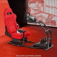 thumbnail image 1 of Supllueer Racing Simulator Cockpit With Gaming Adjustable Red Suede Seat Fits For Logitech G920 G923 Thrustmaster T248 Fanatec.Excluding electronic devices, 1 of 21