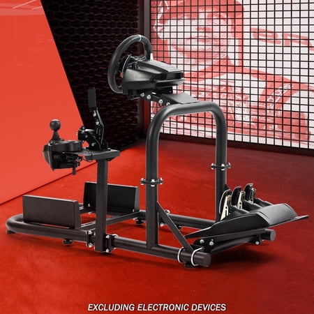 Supllueer Racing Simulator Cockpit Wheel Stand Round Tube Stable Adjustable Fit Logitech G29 G920 G923 Thrustmaster Fanatec.Excluding electronic devices