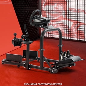 Supllueer Racing Simulator Cockpit Wheel Stand Round Tube Stable Adjustable Fits Logitech G29 G920 G923 Thrustmaster Fanatec.Excluding electronic devices