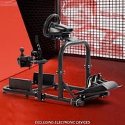 Supllueer Racing Simulator Cockpit Wheel Stand Round Tube Stable Adjustable Fits Logitech G29 G920 G923 Thrustmaster Fanatec.Excluding electronic devices