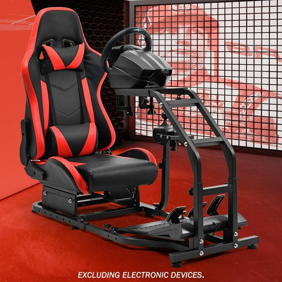 Supllueer Racing Simulator Cockpit with Gaming Seat Logitech G920 G923 Thrustmaster T248 T300RS
