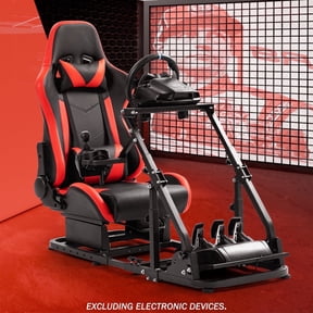 Supllueer Racing Simulator Cockpit With Adjustable Ergonomic Red Seat Fits Logitech G920 Thrustmaster.Excluding electronic devices