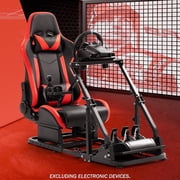 Supllueer Racing Simulator Cockpit With Adjustable Ergonomic Red Seat Fits Logitech G920 Thrustmaster.Excluding electronic devices